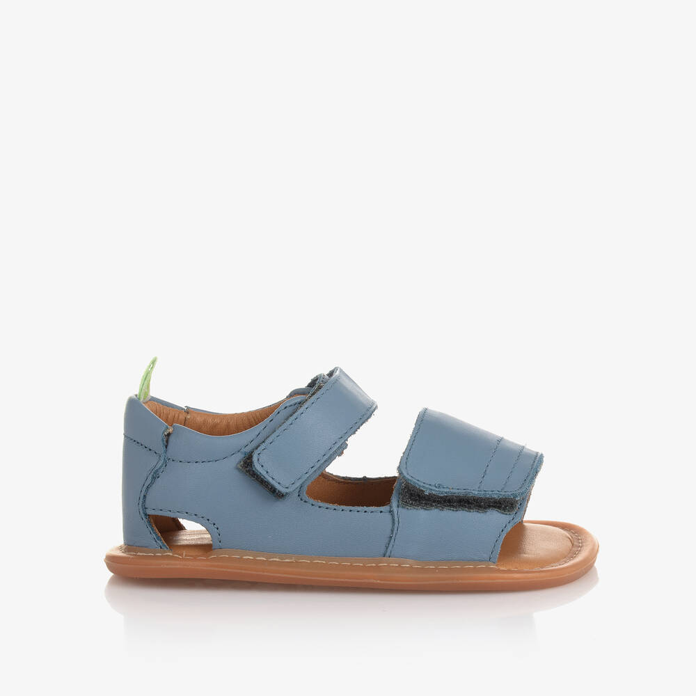 Tip Toey Joey Blue Leather Baby Sandals