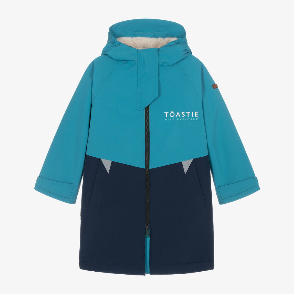 Töastie - Blue Hooded Raincoat | Childrensalon