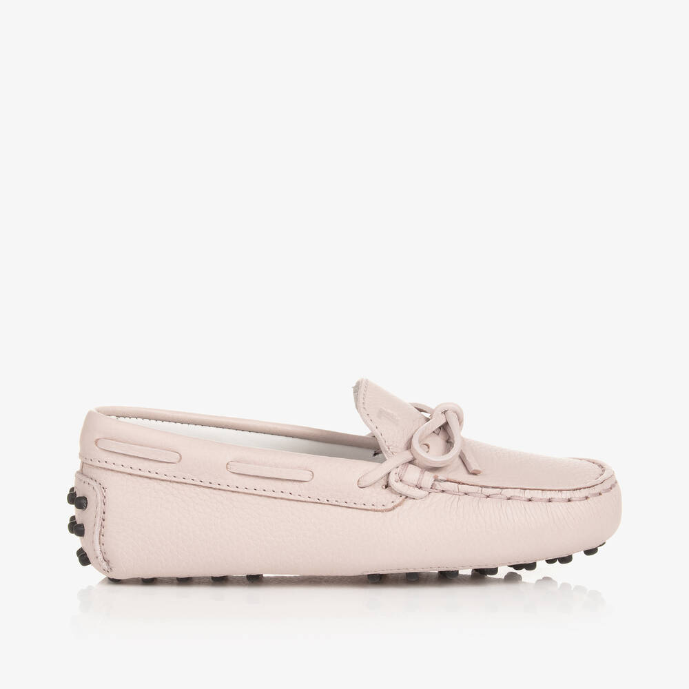 Tod's Kids'  Girls Pink Leather Gommino Moccasins