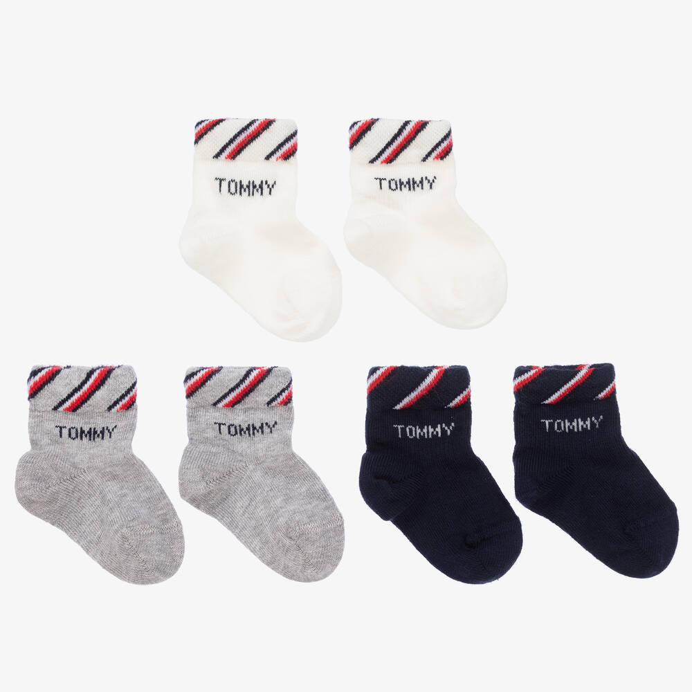 Tommy Hilfiger - Pack de 3 calcetines algodón bebé | Childrensalon