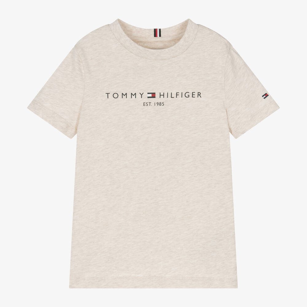 Tommy Hilfiger - Бежевая хлопковая футболка | Childrensalon