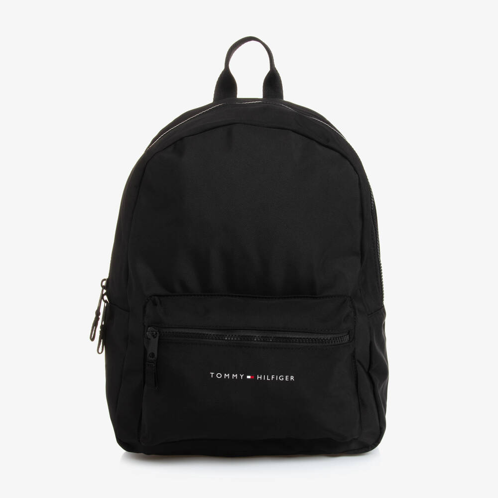 Tommy Hilfiger - Black Canvas Backpack (37cm)  | Childrensalon