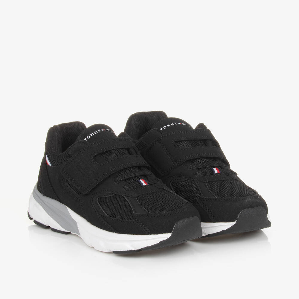 Tommy Hilfiger - Black Mesh Trainers | Childrensalon