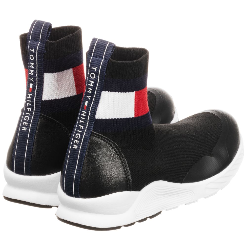 black tommy hilfiger trainers