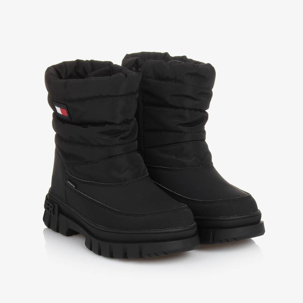 Tommy Hilfiger - Black Waterproof Snow Boots | Childrensalon