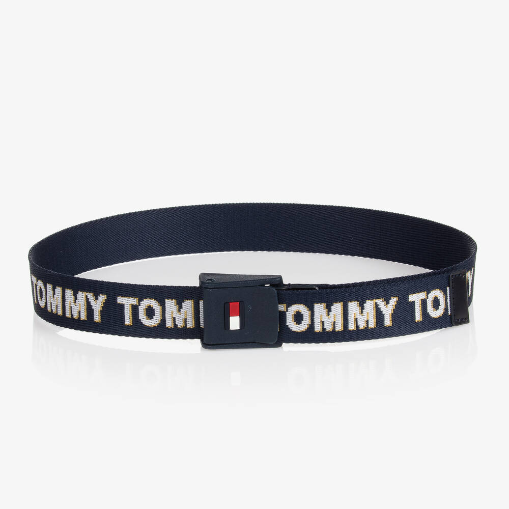 Tommy Hilfiger - Blue Canvas Logo Belt | Childrensalon