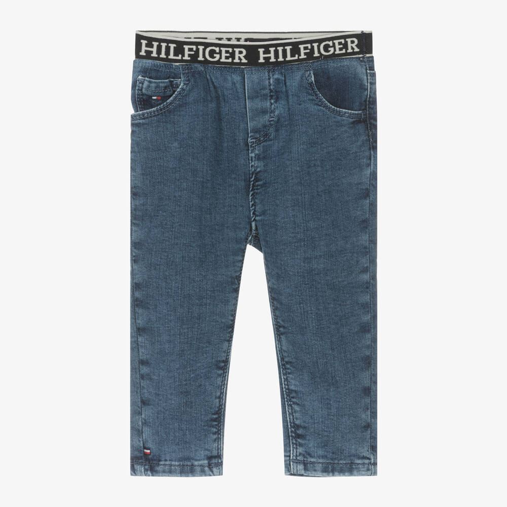Tommy Hilfiger - جينز قطن دنيم لون أزرق للأطفال | Childrensalon