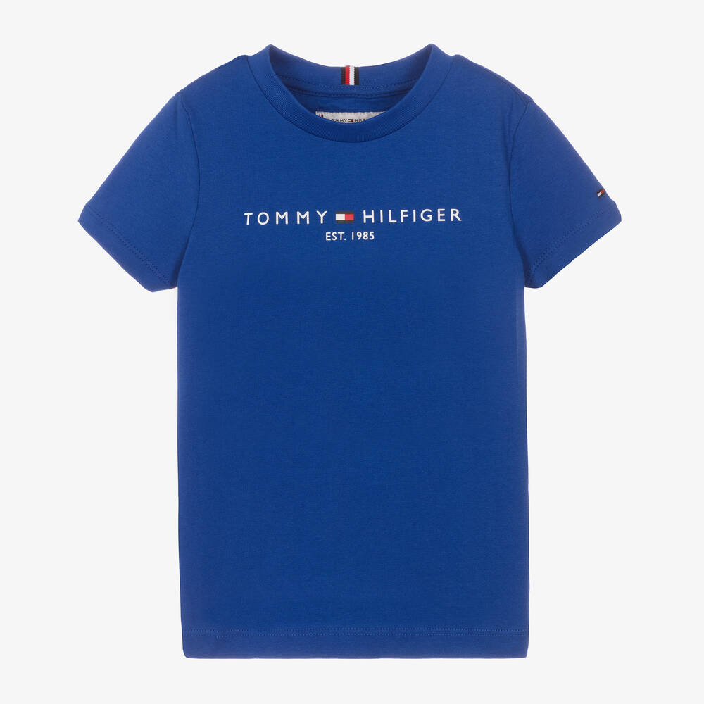 Tommy Hilfiger - Синяя футболка из хлопкового джерси | Childrensalon
