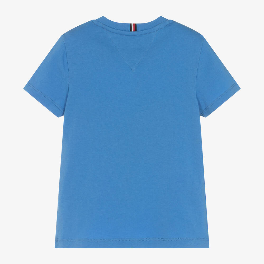 Tommy Hilfiger - Blue Cotton T-Shirt | Childrensalon