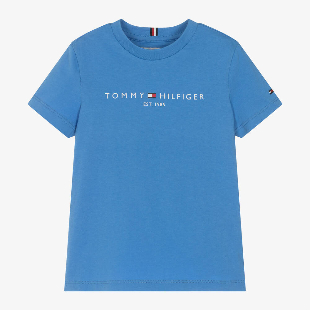 Tommy Hilfiger - Blue Cotton T-Shirt | Childrensalon