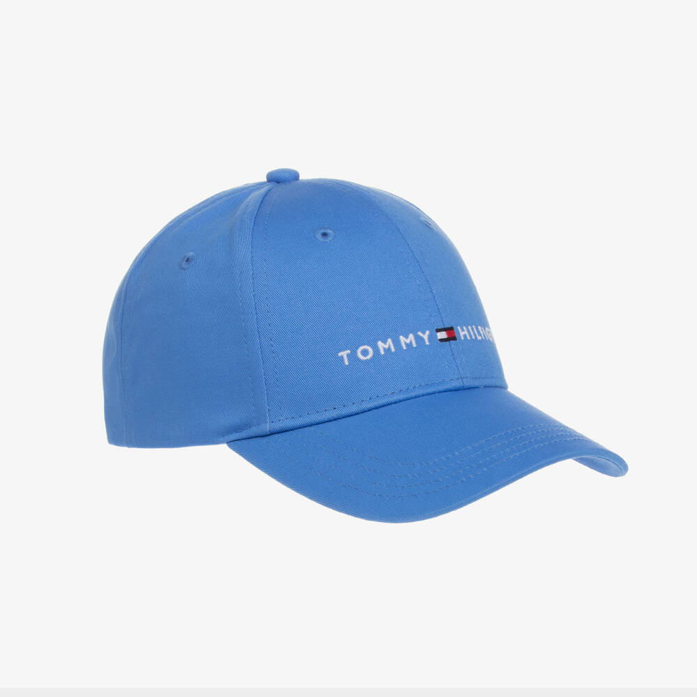 Shop Tommy Hilfiger Blue Organic Cotton Cap