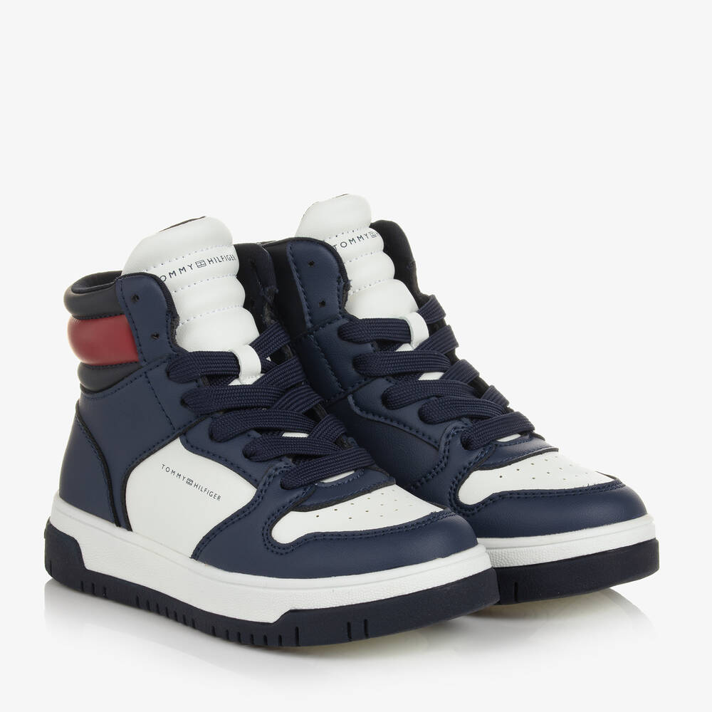 Tommy Hilfiger KILLE Blue - Free delivery  Spartoo NET ! - Shoes Low top  trainers Child USD/$60.80