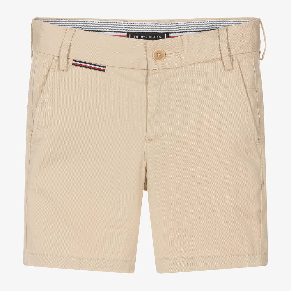 Tommy Hilfiger Babies' Boys Beige Cotton Chino Shorts