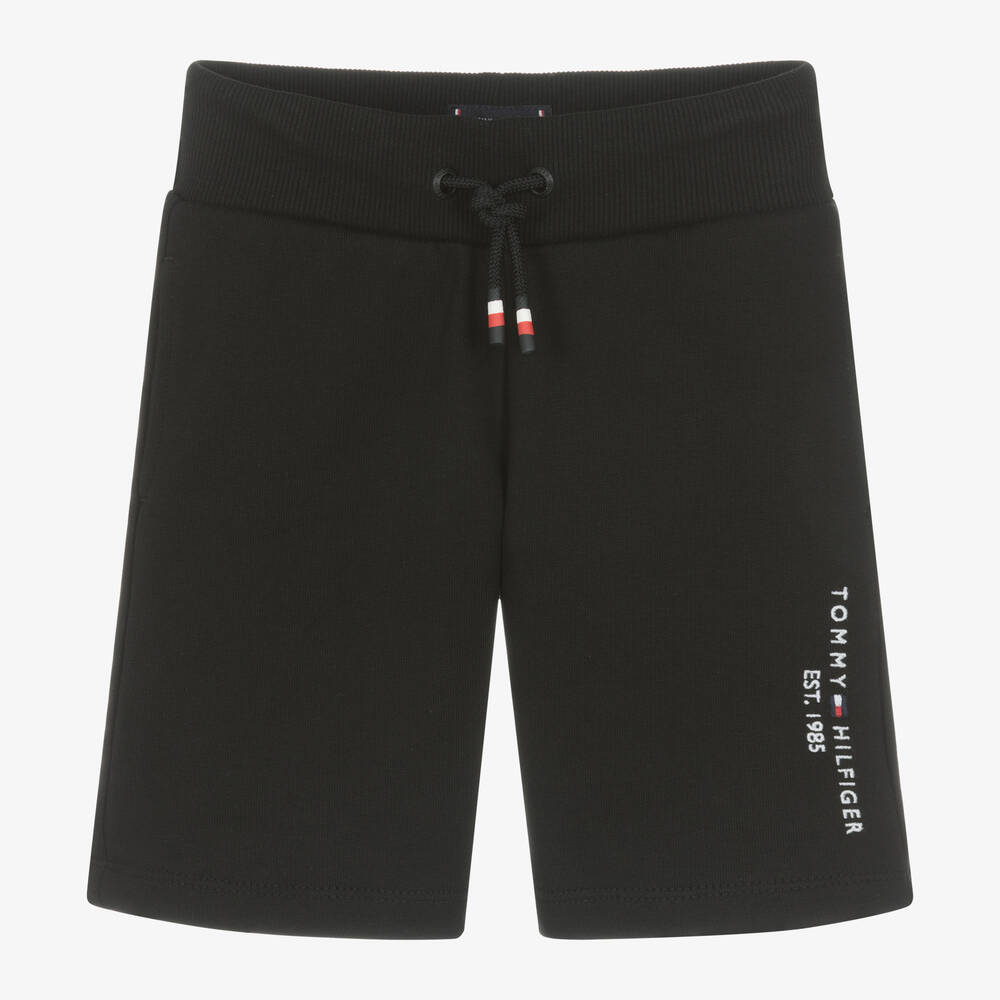 Tommy Hilfiger Kids' Boys Black Cotton Jersey Shorts