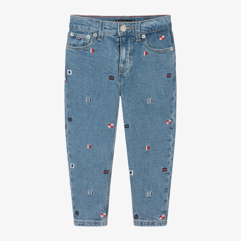 Tommy Hilfiger - Boys Blue Archive Flag Denim Jeans | Childrensalon