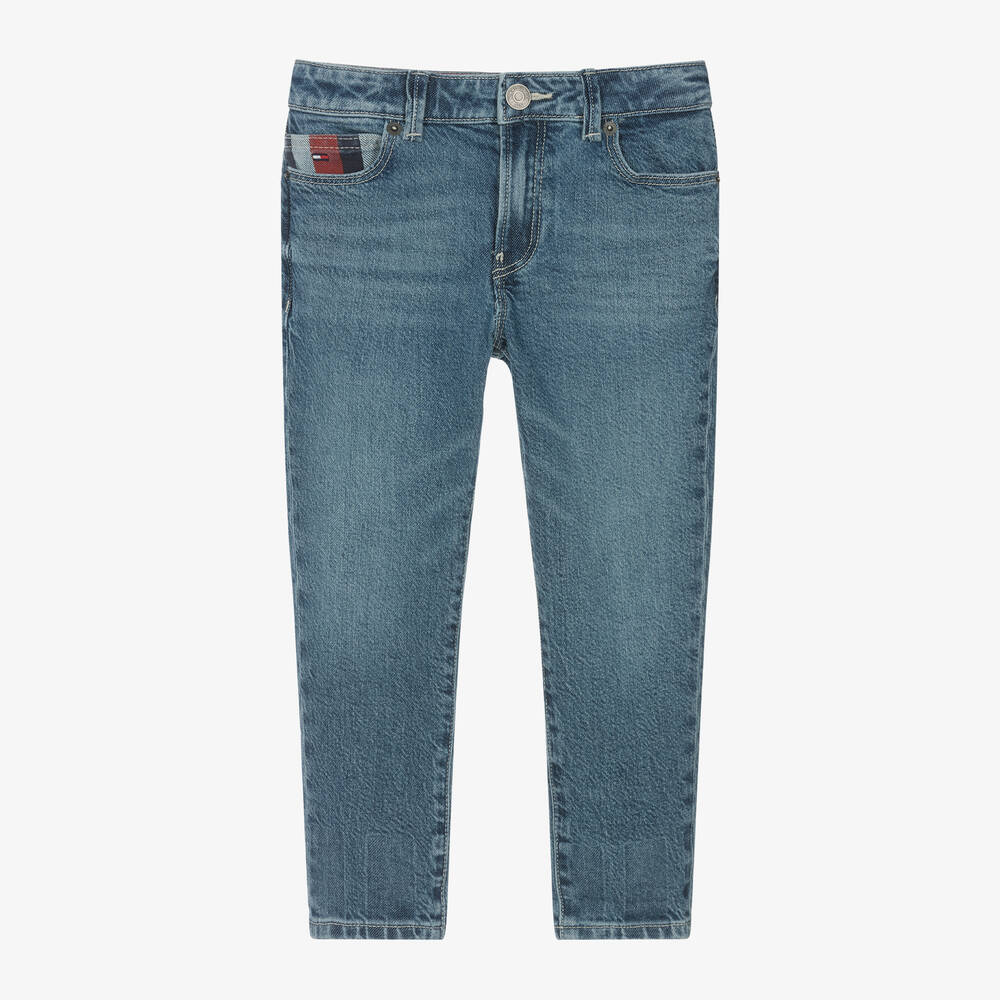 Tommy Hilfiger Kids' Boys Blue Denim Straight Fit Jeans