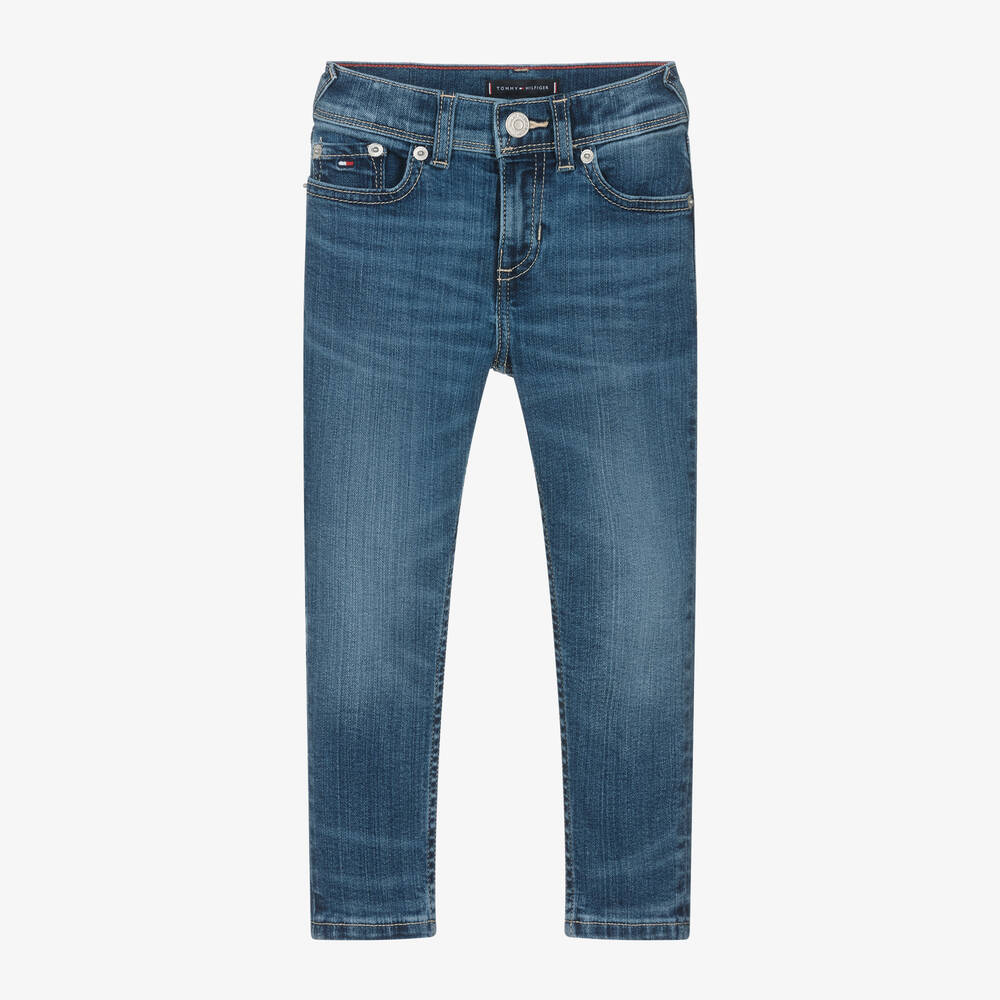 Tommy Hilfiger - Boys Blue Denim Straight Fit Jeans | Childrensalon