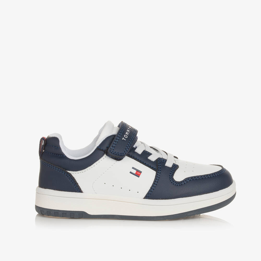Tommy Hilfiger Kids' Boys Blue & White Velcro Trainers