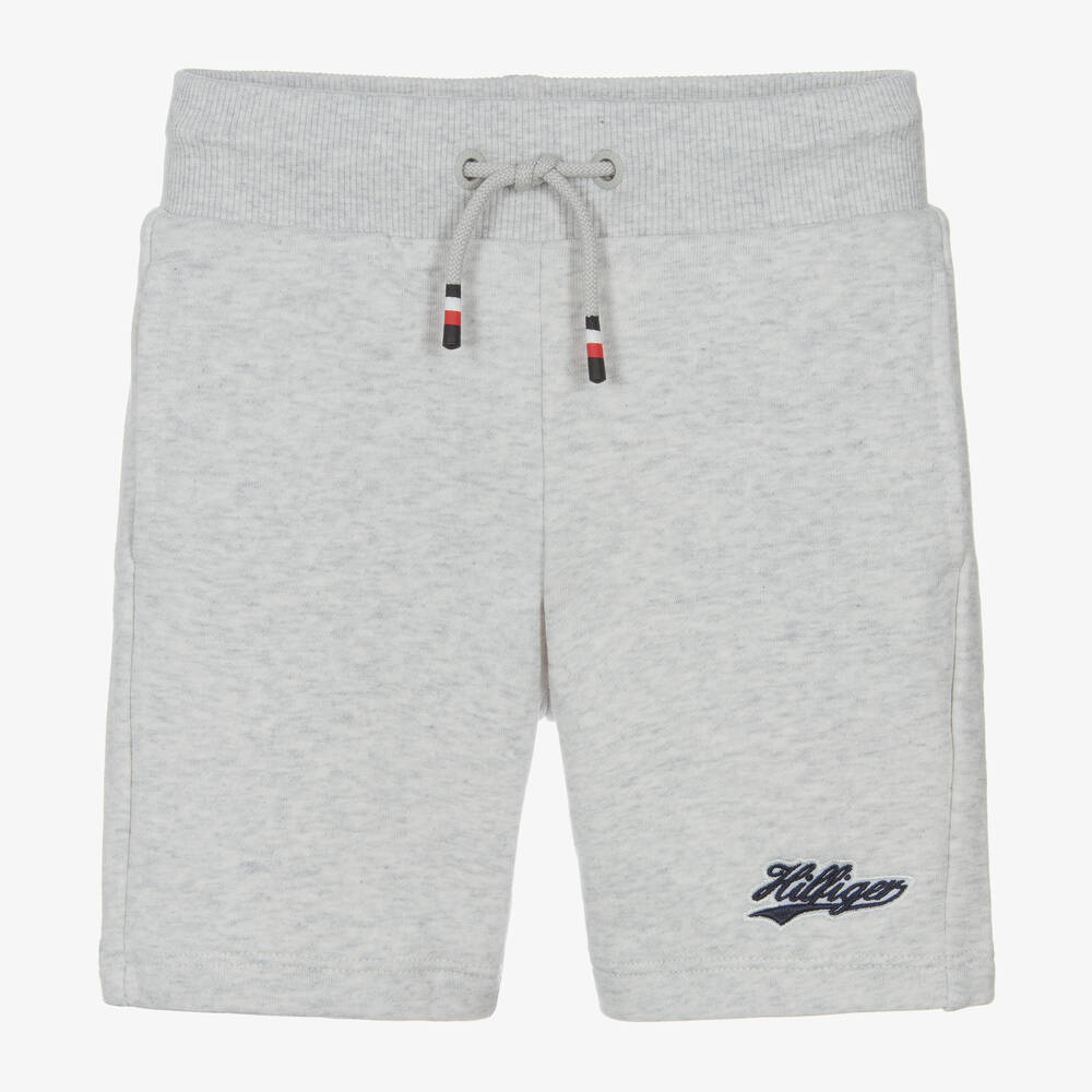 Tommy Hilfiger - Boys Grey Cotton Jersey Bermuda Shorts | Childrensalon