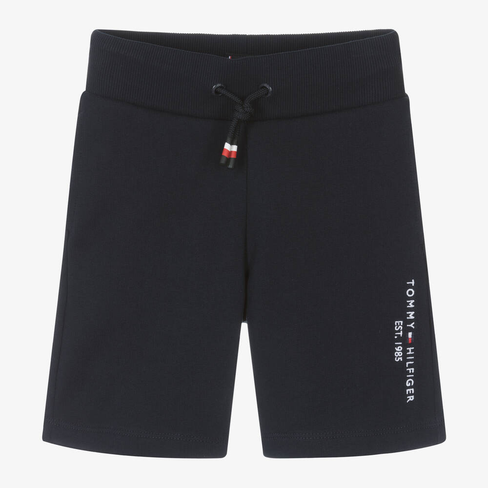Tommy Hilfiger - Boys Navy Blue Cotton Jersey Shorts | Childrensalon