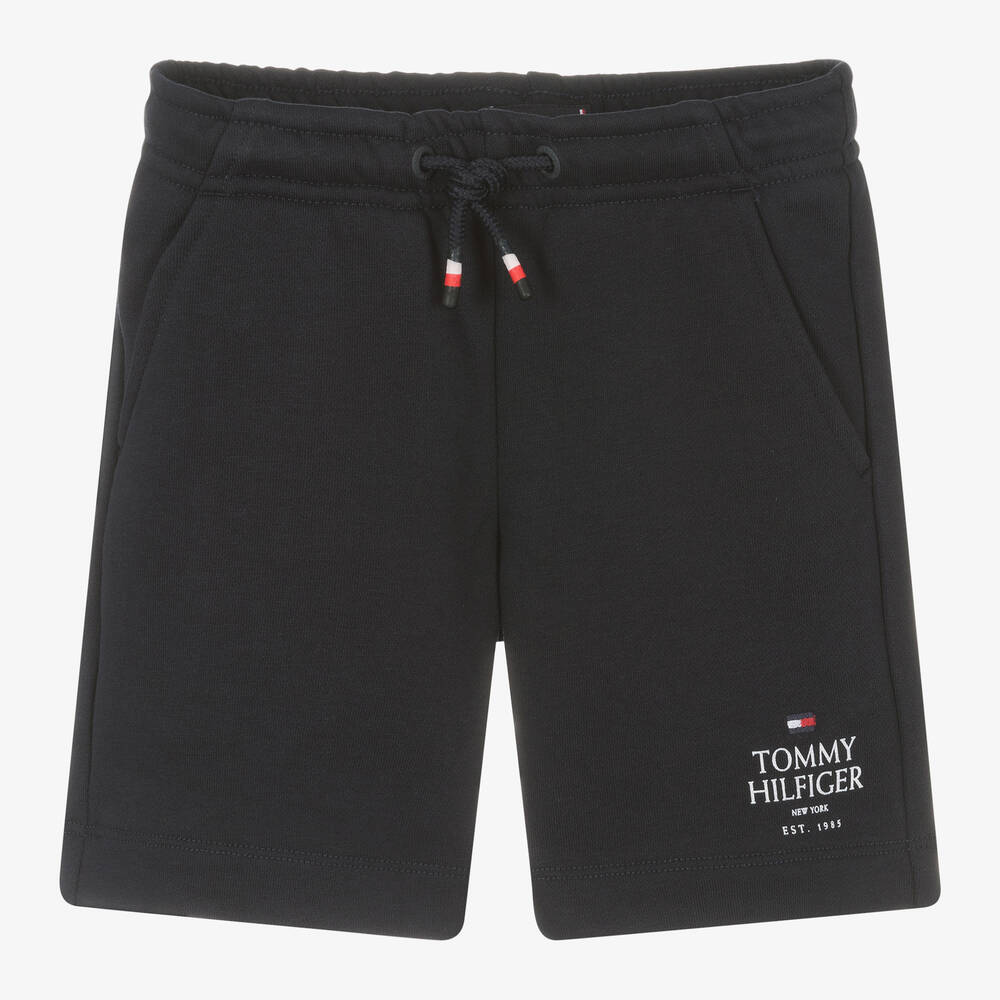 Tommy Hilfiger - Boys Navy Blue Cotton Shorts | Childrensalon