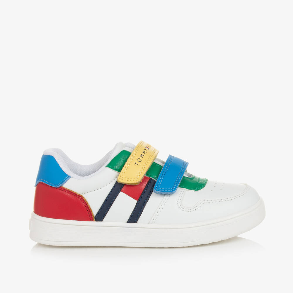 Tommy Hilfiger Babies' Boys White Faux Leather Trainers