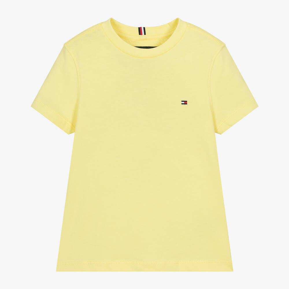 Tommy Hilfiger - Boys Yellow Cotton T-Shirt | Childrensalon