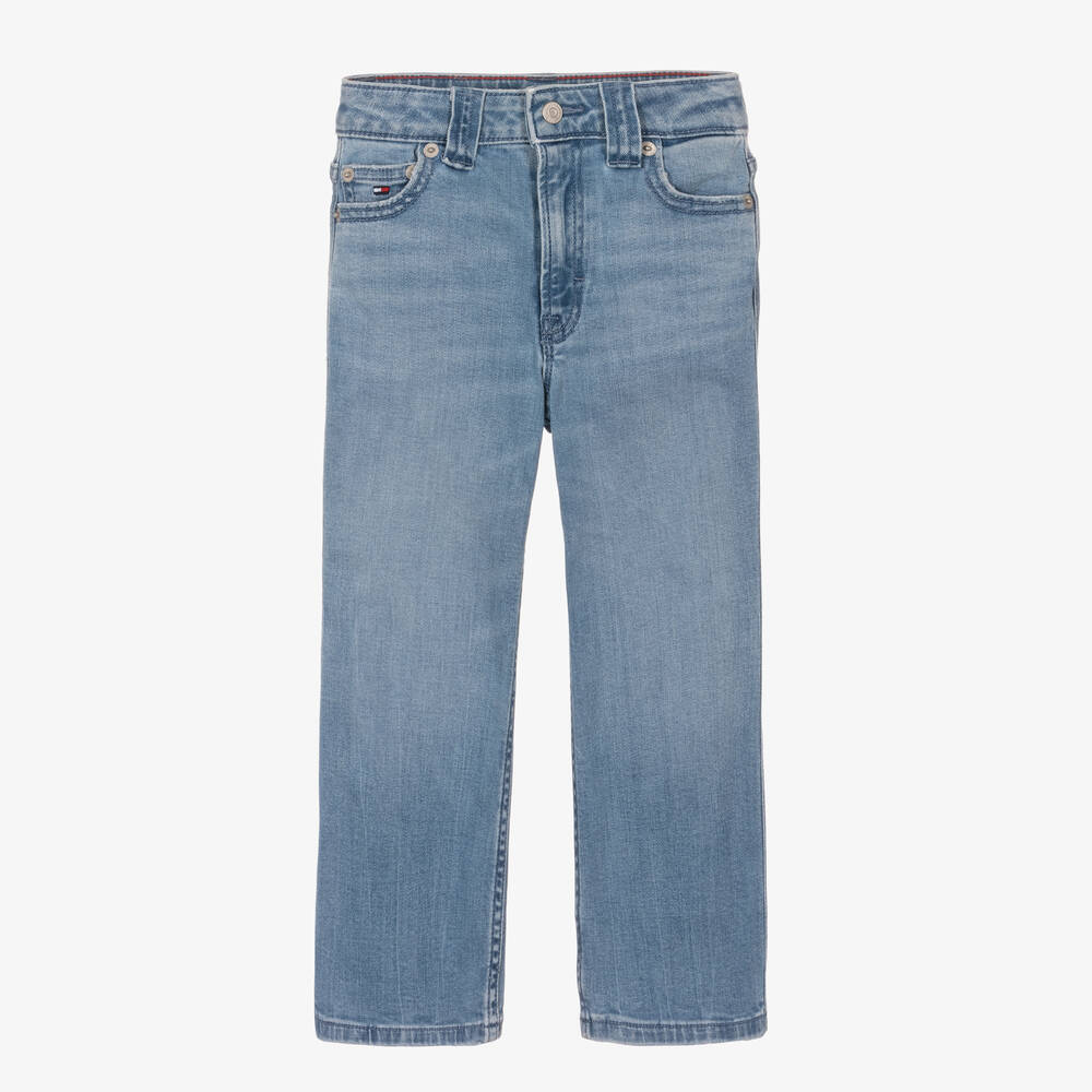 Tommy Hilfiger - Girls Blue Straight Leg Denim Jeans  | Childrensalon