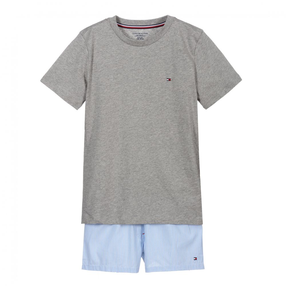 Tommy Hilfiger Kids' Girls Cotton Short Pyjamas In Grey