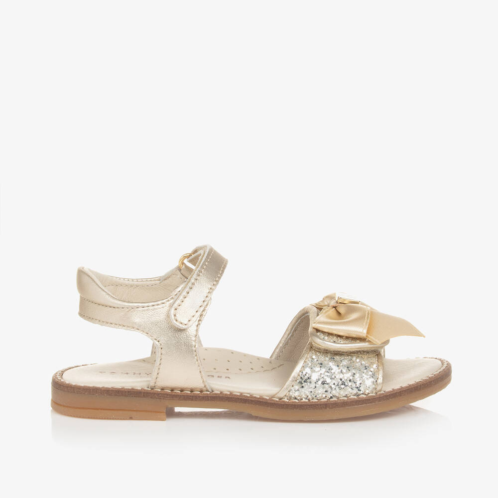 Tommy Hilfiger - Girls Gold Glitter Sandals | Childrensalon