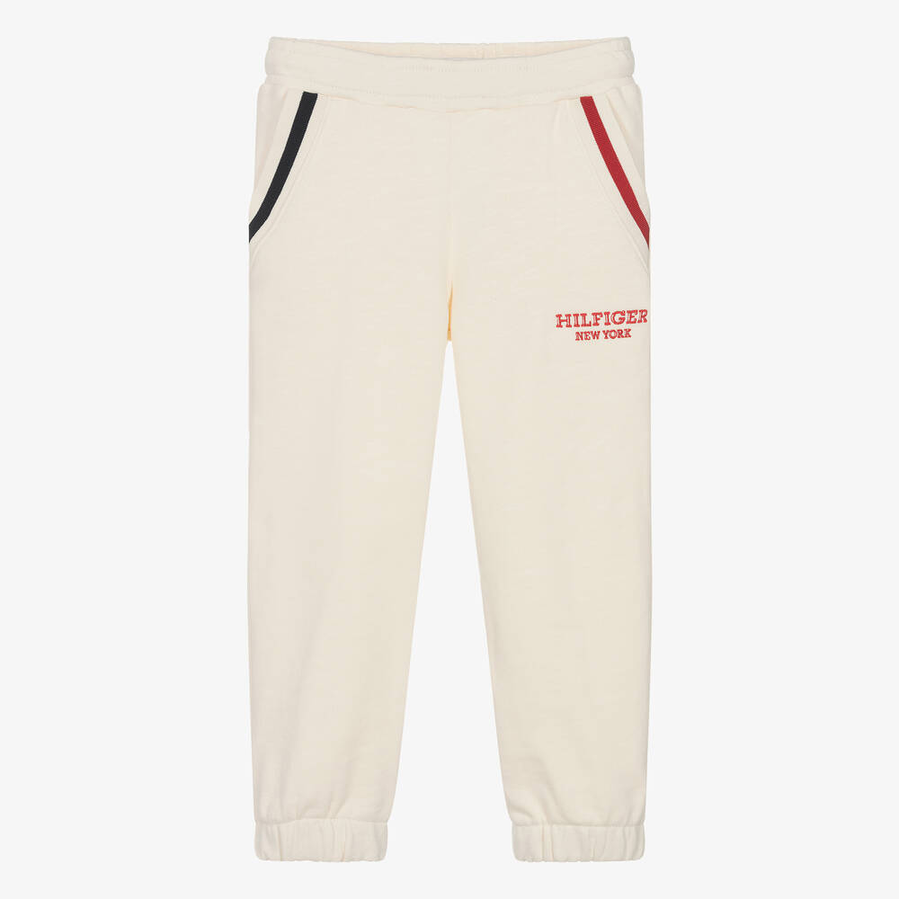 Tommy Hilfiger Babies' Girls Ivory Cotton Joggers