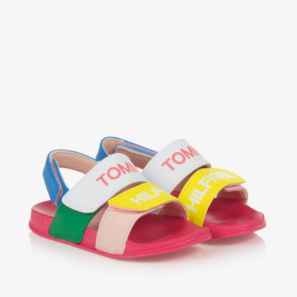 Tommy Hilfiger - Girls Multicoloured Faux Leather Sandals | Childrensalon