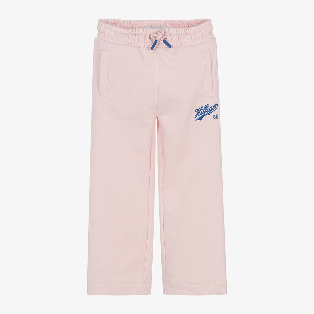 Tommy Hilfiger Kids' Girls Pink Cotton Wide-leg Joggers