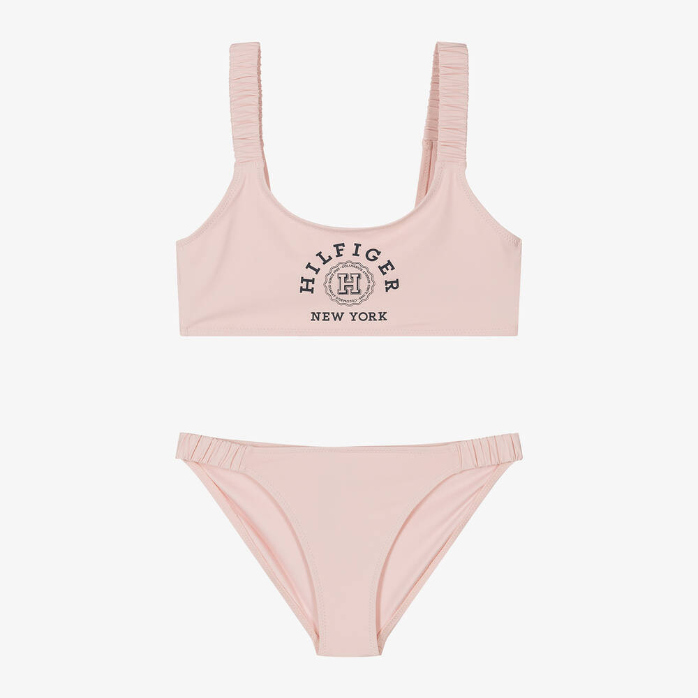 Shop Tommy Hilfiger Girls Pink Monogram Bikini