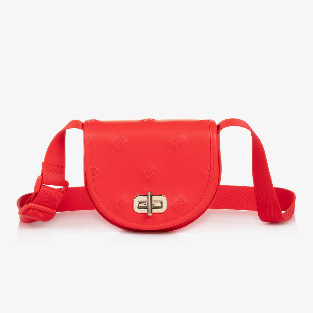 Tommy Hilfiger - Girls Red Monogram Shoulder Bag (16cm) | Childrensalon