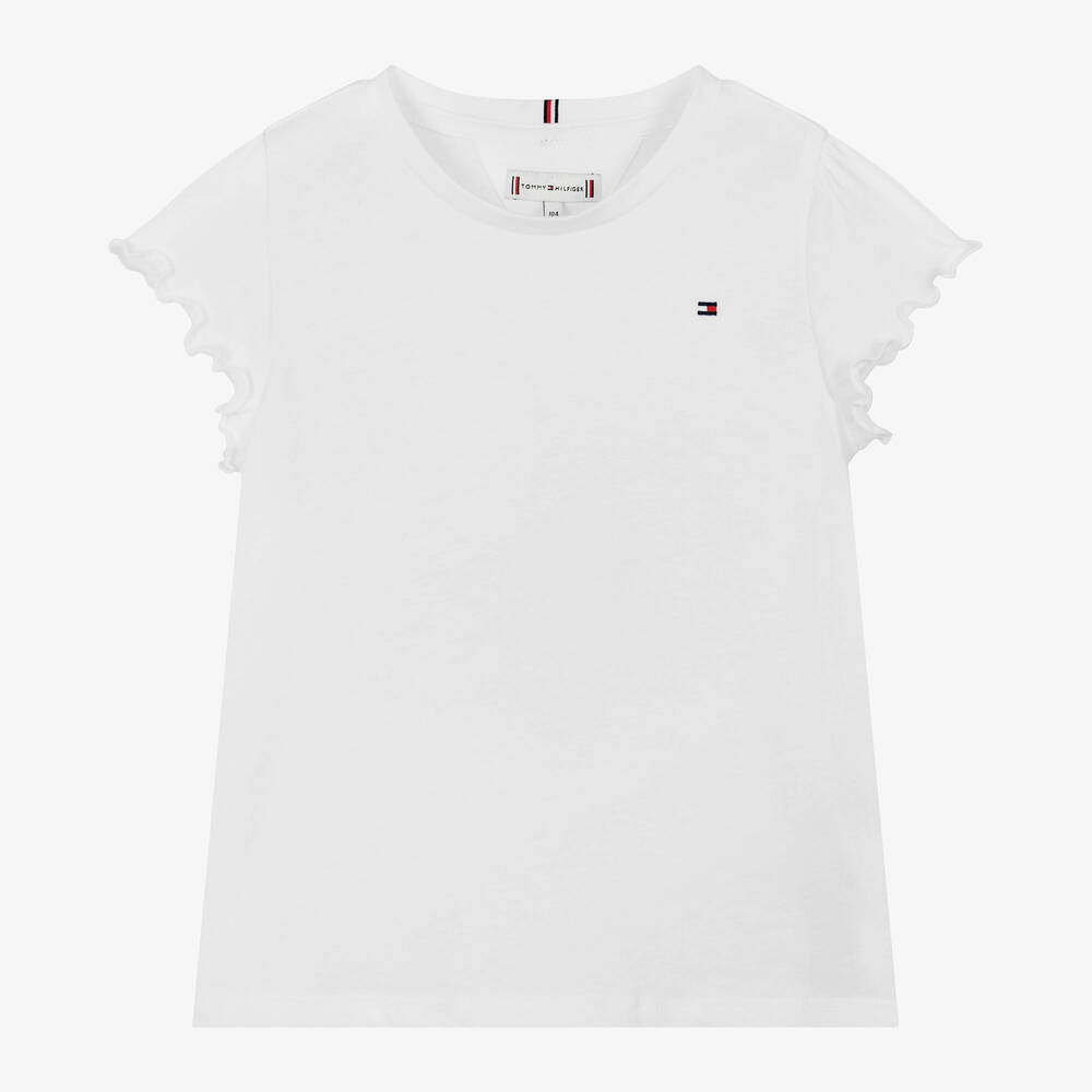 Tommy Hilfiger Babies' Girls White Cotton T-shirt