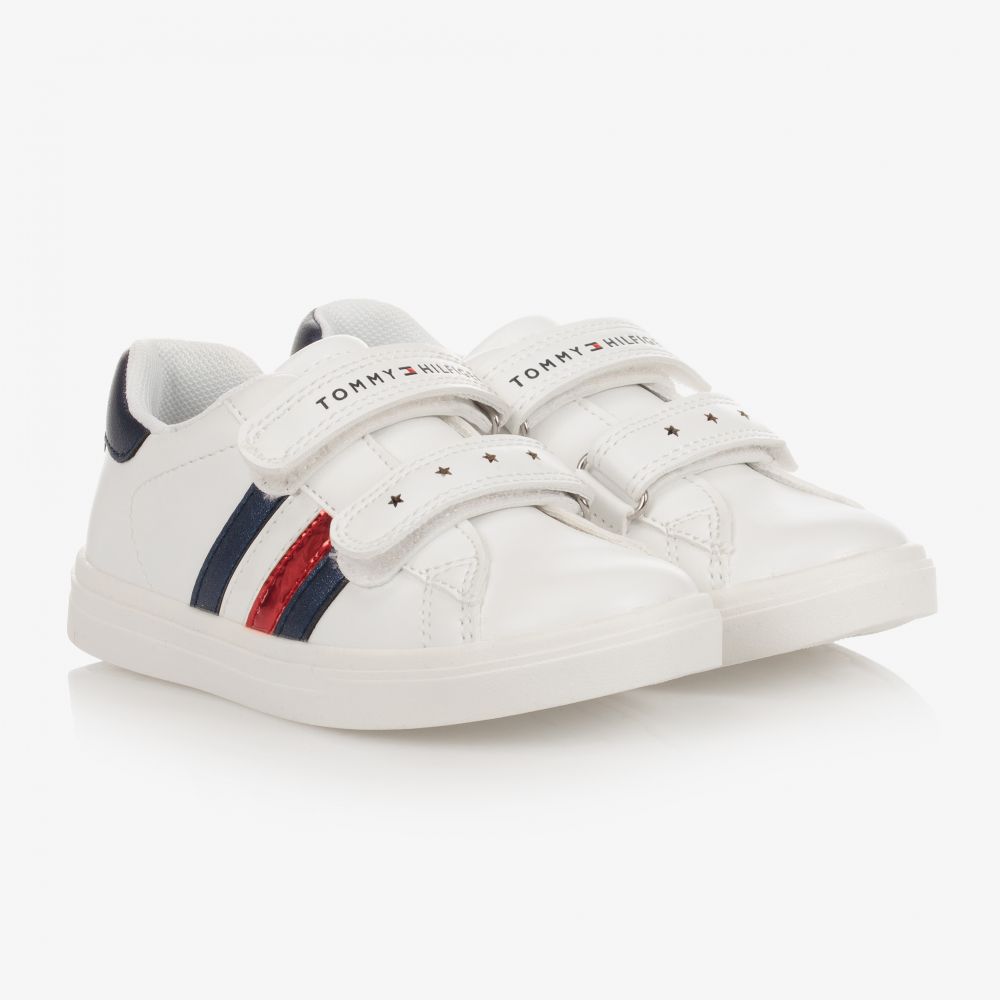 Tommy Hilfiger Kids' Girls White Velcro Trainers