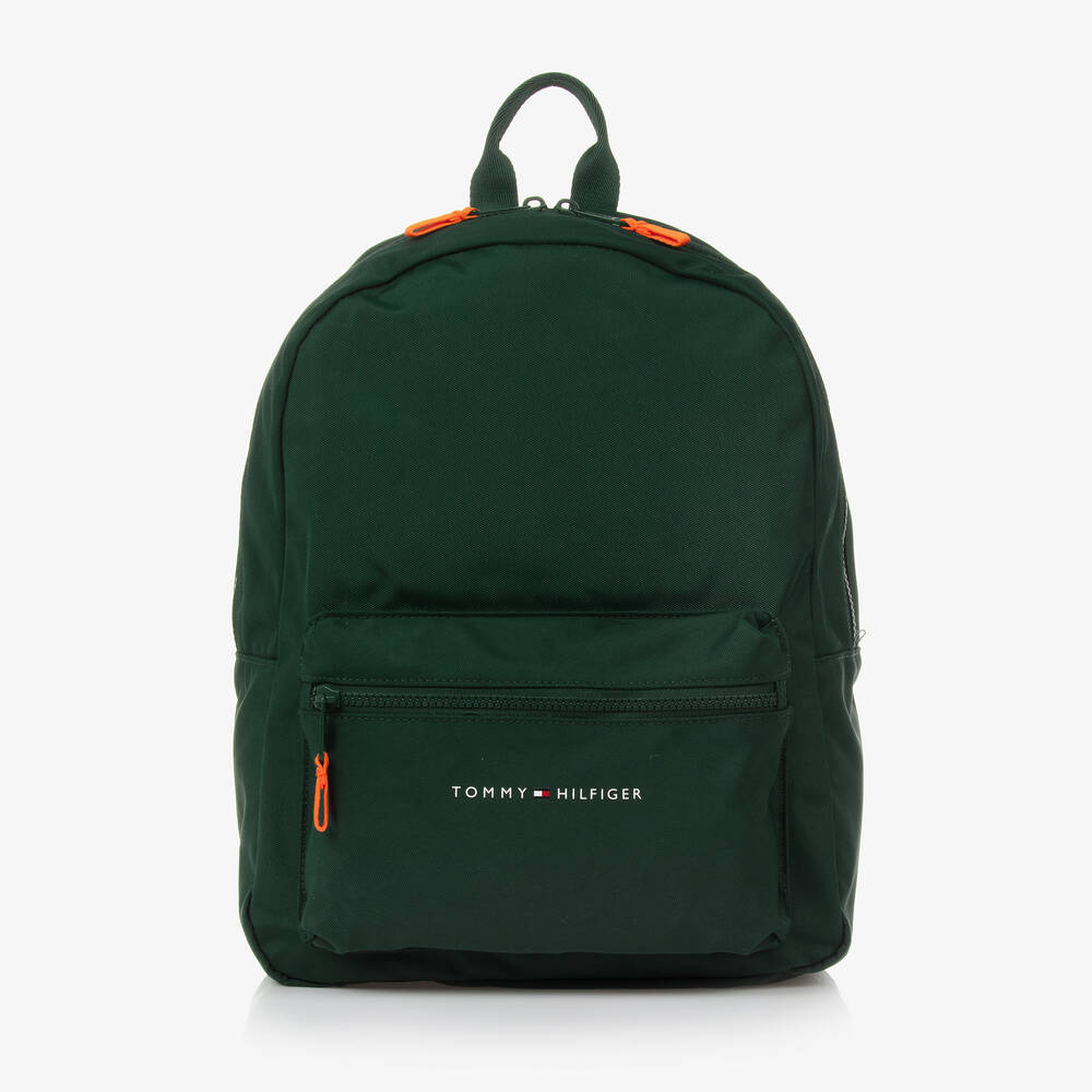 Tommy Hilfiger - Green Canvas Backpack (37cm) | Childrensalon