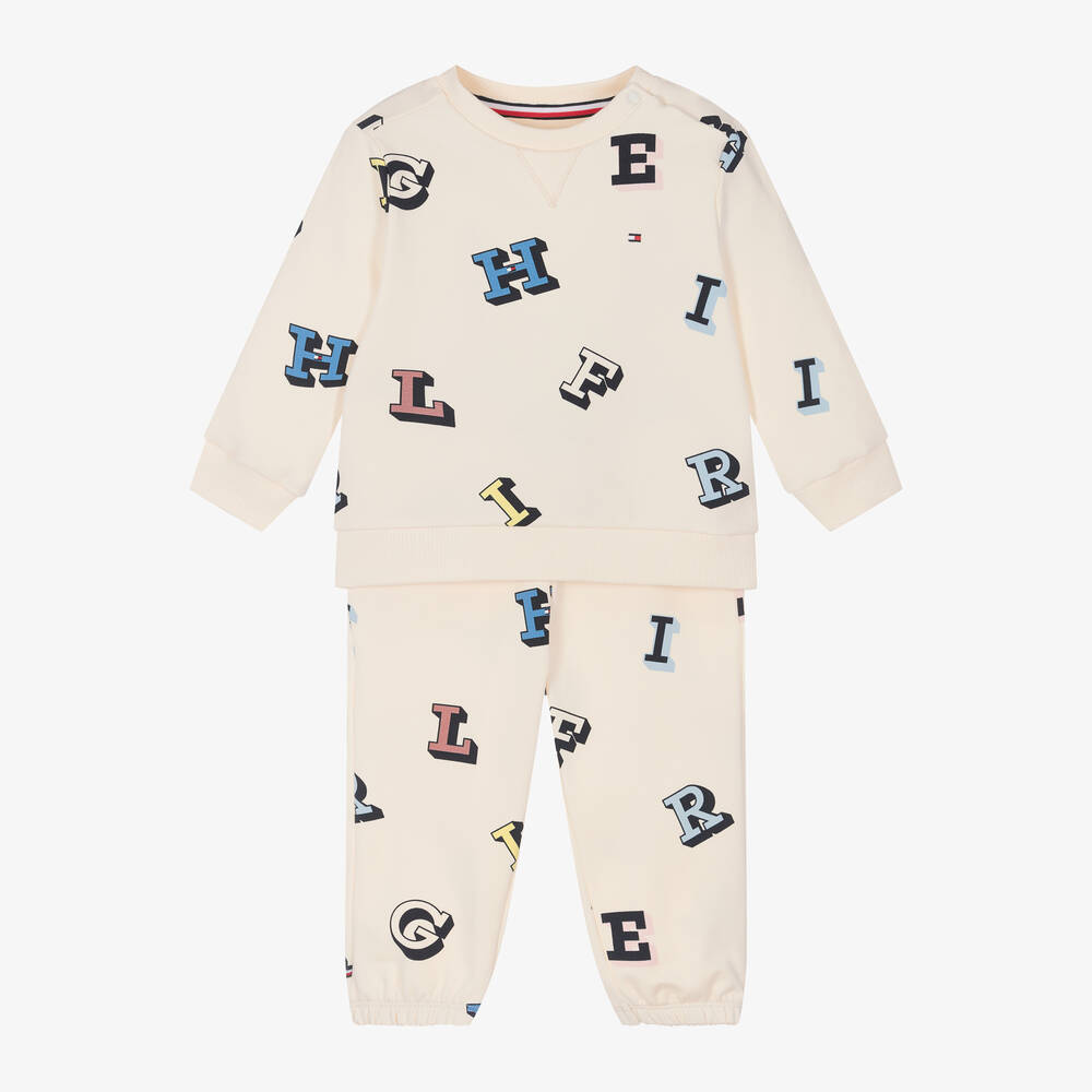 Tommy Hilfiger Ivory Organic Cotton Baby Tracksuit