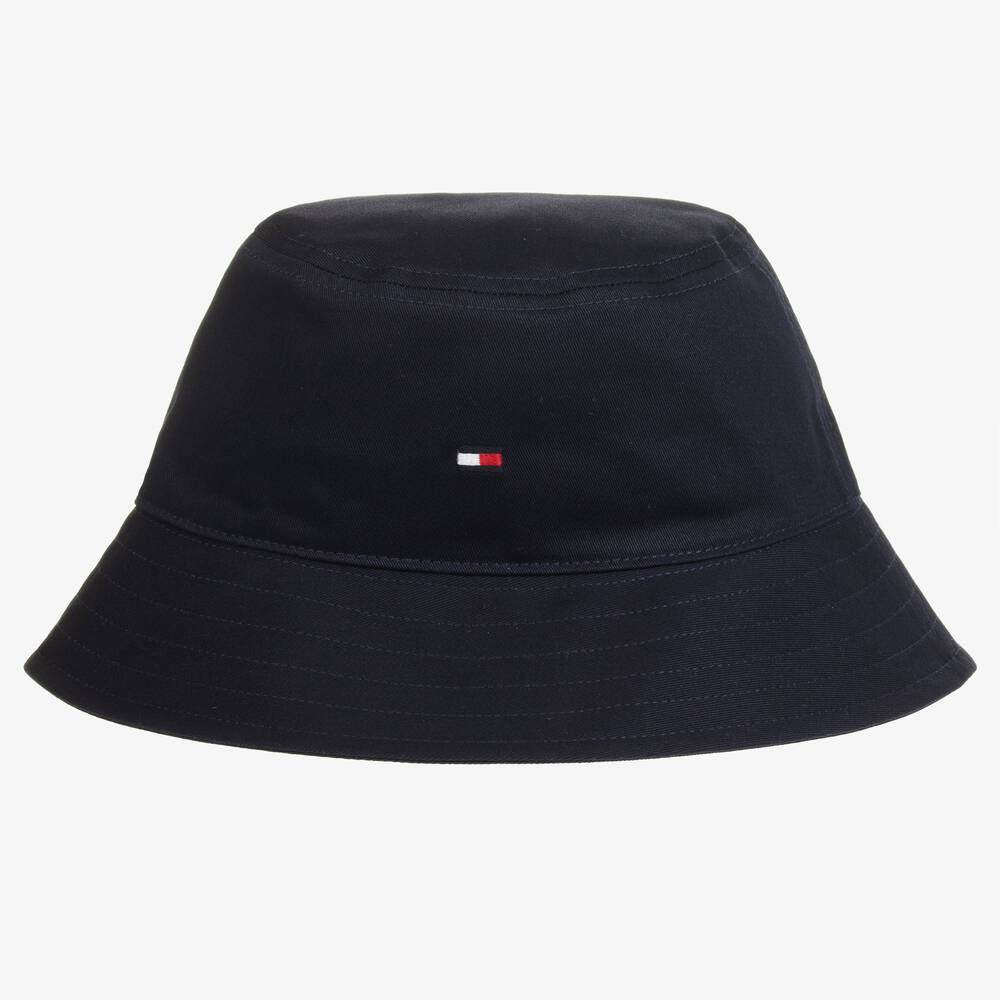 Tommy Hilfiger - Navy Blue Cotton Bucket Hat | Childrensalon