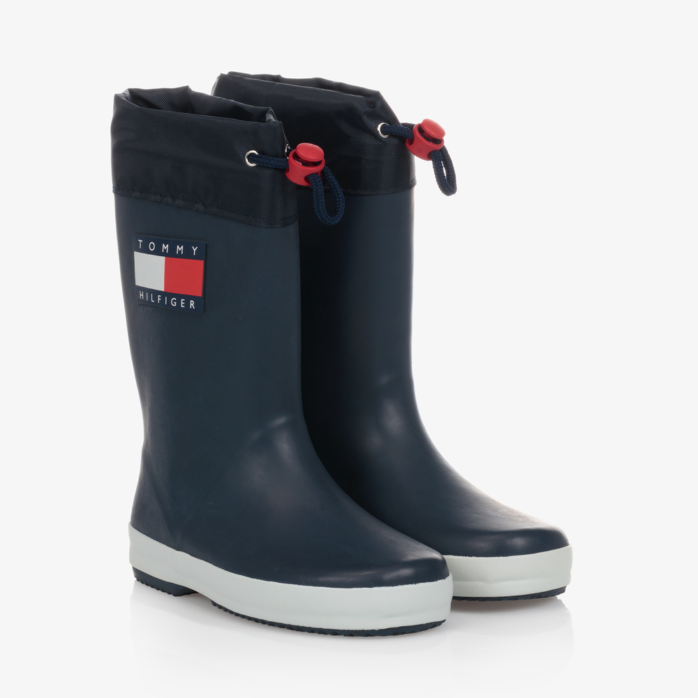 Tommy Hilfiger - Navy Blue Logo Rain Boots | Childrensalon