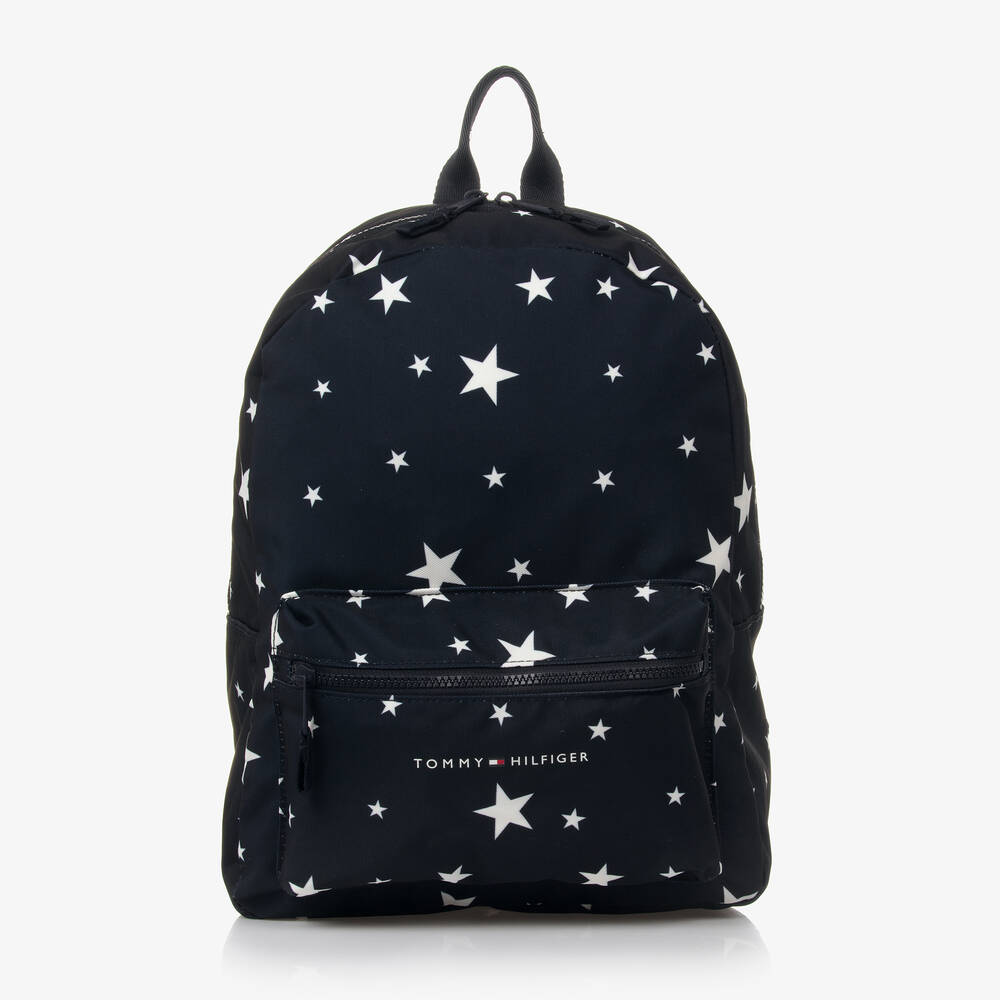 Tommy Hilfiger - Navy Blue Stars Canvas Backpack (38cm) | Childrensalon