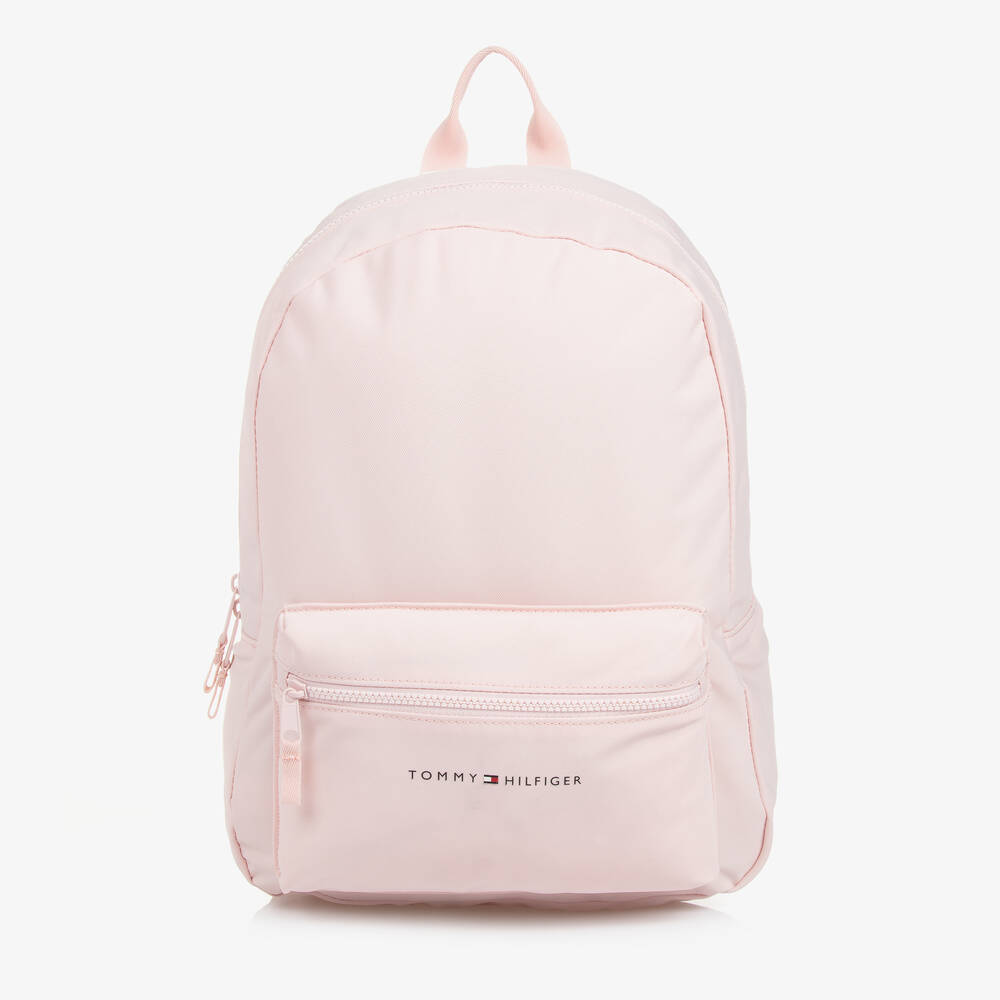 Tommy Hilfiger - Pink Canvas Flag Backpack (37cm) | Childrensalon