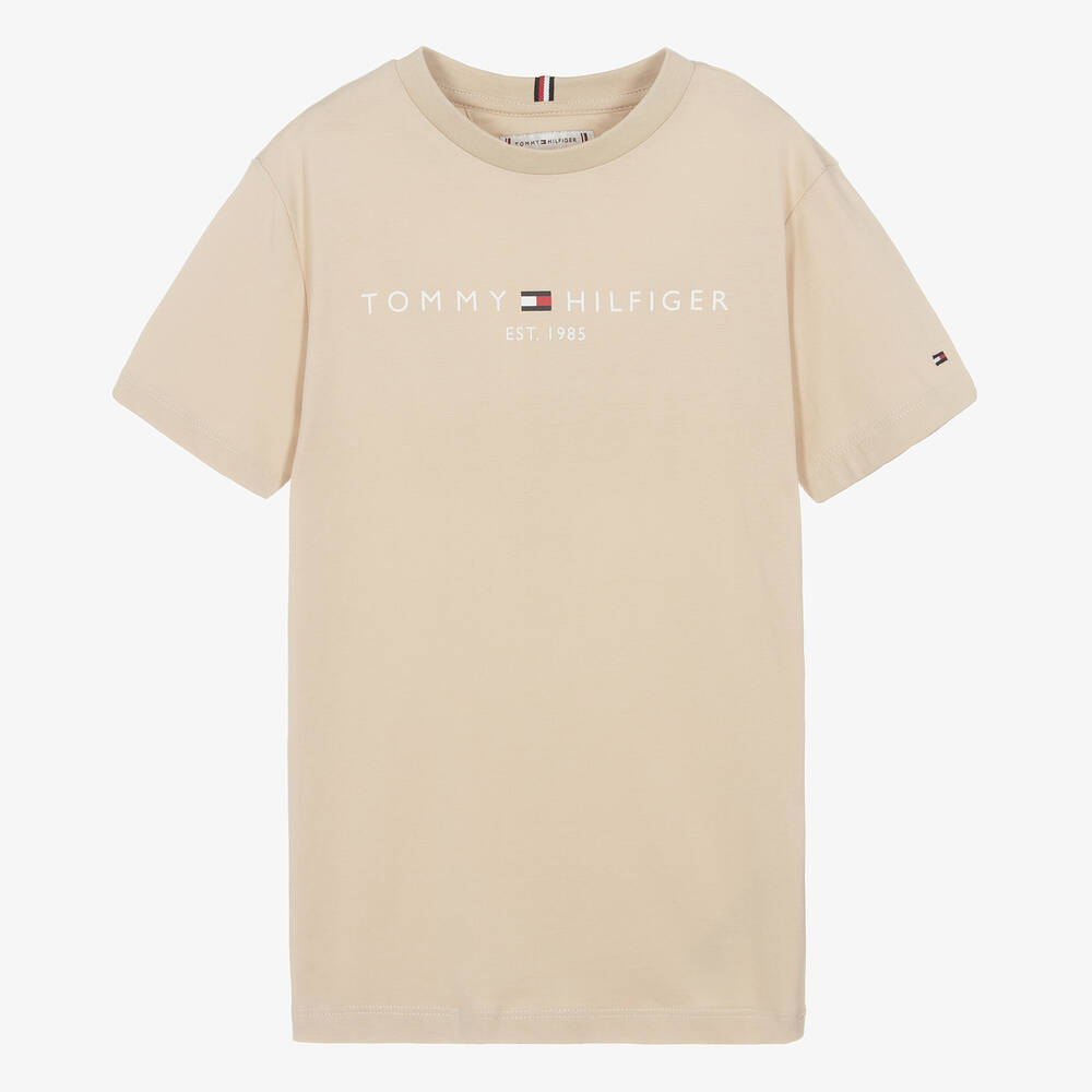 Tommy Hilfiger - Teen Beige Cotton Jersey T-Shirt | Childrensalon