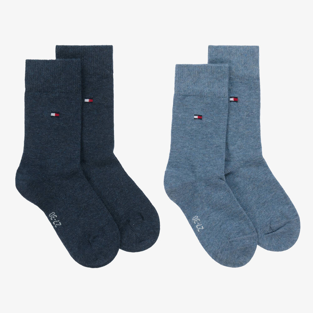 Tommy Hilfiger Teen Blue Cotton Socks (2 Pack)