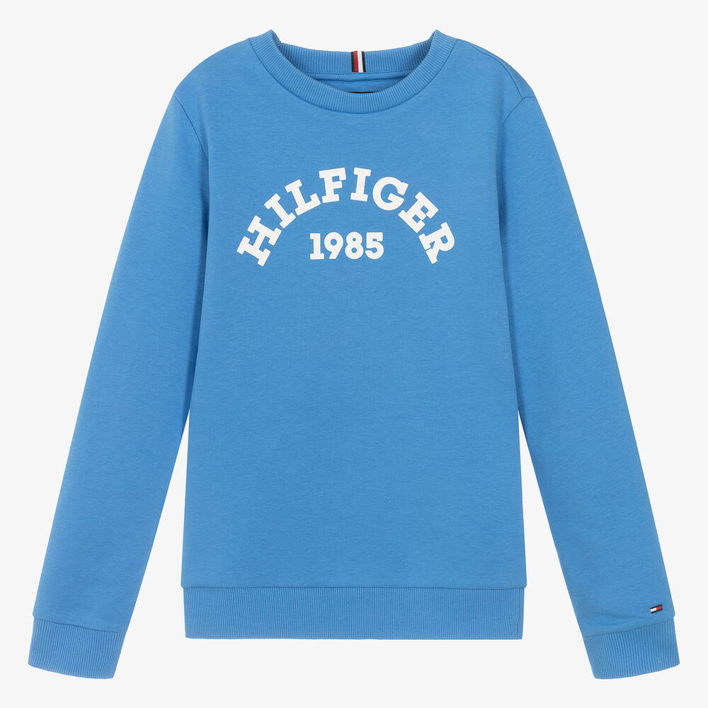 Tommy Hilfiger - Teen Boys Blue Cotton Sweatshirt | Childrensalon