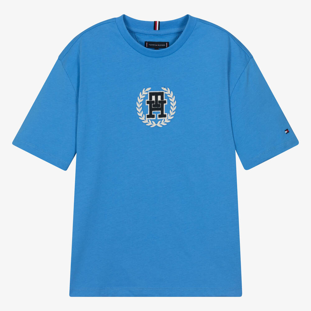 Tommy Hilfiger - Teen Boys Blue Cotton T-Shirt | Childrensalon