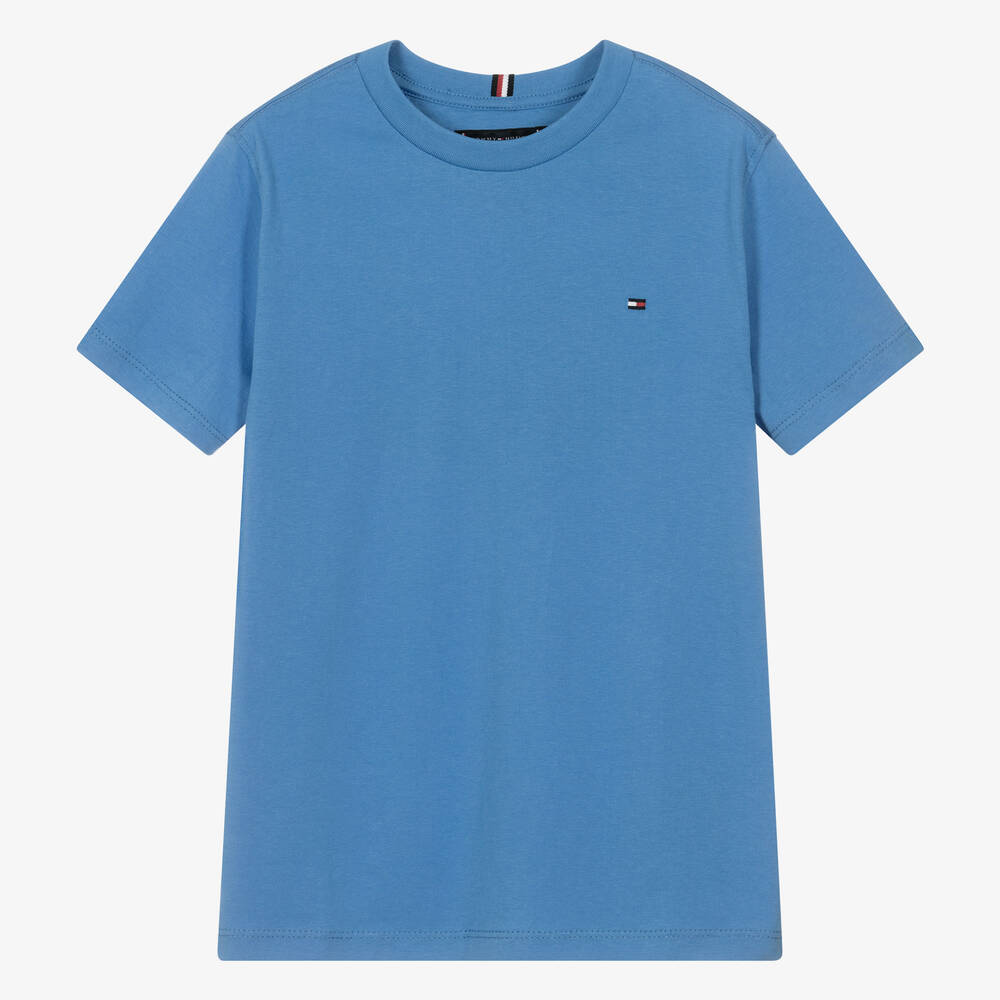 Tommy Hilfiger Teen Boys Blue Cotton T-shirt