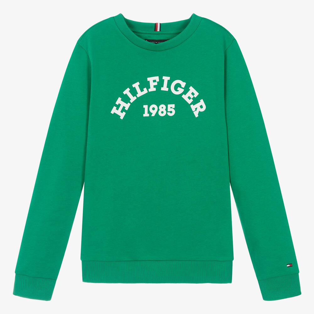 Tommy Hilfiger - Teen Boys Green Cotton Sweatshirt | Childrensalon