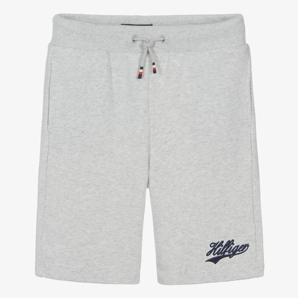 Tommy Hilfiger - Teen Boys Grey Cotton Jersey Bermuda Shorts | Childrensalon